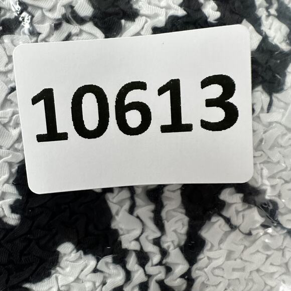 Ming Wang Jacket Womens Medium Black White Abstract Textured Button Front Blazer - Picture 10 of 10